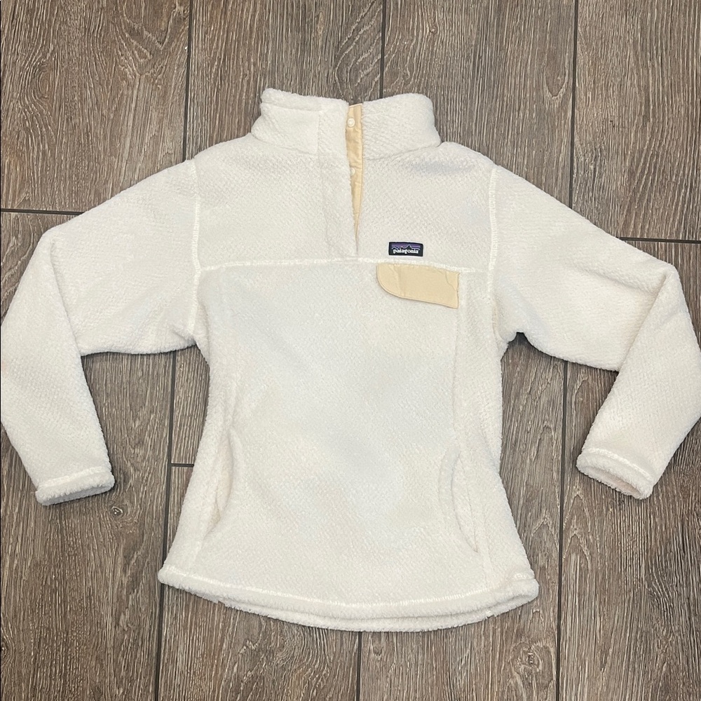 Patagonia Kids Cream Fleece Pullover
